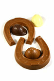 Chocolade Paardenset met 2 hoefijzers