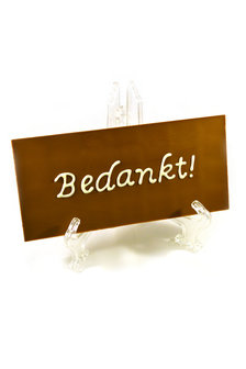 Handgeschreven Chocoladereep &#039;Bedankt&#039;