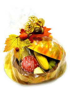 Chocolade Pompoen gevuld met Herfst Chocolade