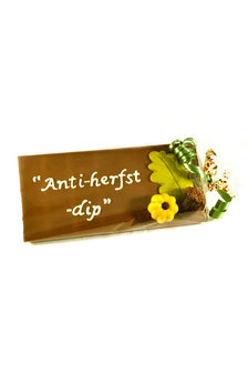 Handgeschreven Chocoladereep &#039;Anti- Herfstdip&#039; 