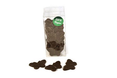 Lactosevrije vegan chocolade vlinders puur