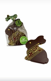 Vegan/Lactose vrije Chocolade Paashaas tablet UITVERKOCHT!