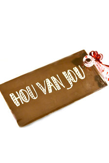 Handgeschreven Chocoladereep &#039;Hou van jou&#039;