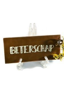 Handgeschreven Chocoladereep &#039;Beterschap&#039;