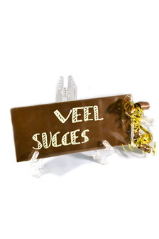 Handgeschreven Chocoladereep &#039;Veel Succes&#039;