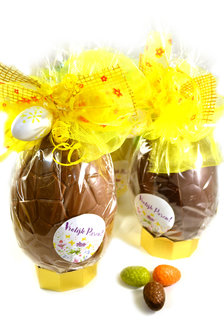 Dubbel Chocolade ei gevuld met Paaseitjes UITVERKOCHT
