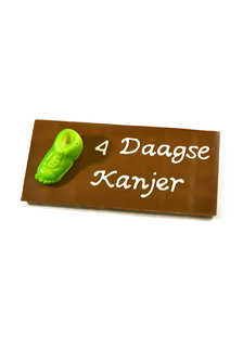 Handgeschreven Chocoladereep &#039;4 daagse Kanjer&#039; 