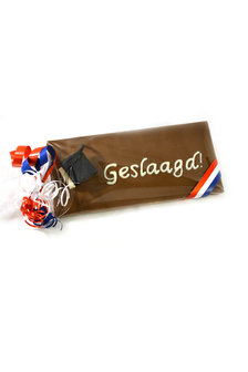 Handgeschreven Chocoladereep &#039;Geslaagd&#039; 