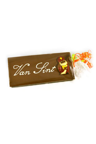 Handgeschreven Chocoladereep 'Van Sint' of 'Van Piet' 