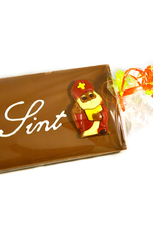 Handgeschreven Chocoladereep 'Van Sint' of 'Van Piet' 