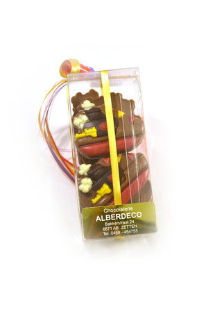 Chocolade Bootjes ingekleurd in Klikdoos