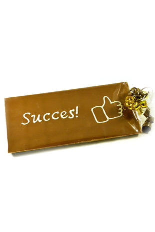Handgeschreven Succes op chocoladereep