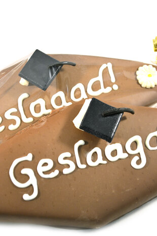Handgeschreven Spek van Chocolade 'Geslaagd'