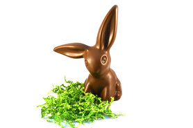 Vegan/ Lactose vrije Chocolade Paashaas met flapoor UITVERKOCHT!!