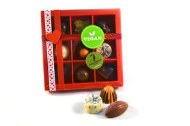 Liefde 9 vaksdoos Lactosevrije/Vegan Chocolade bonbons